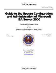 Guide to Securing Microsoft Windows NT Networks