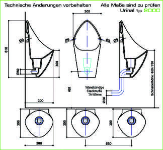 Datenblatt Urinowa Urinal Typ 2000