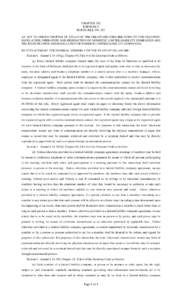 CHAPTER 302 FORMERLY HOUSE BILL NO. 327 AN ACT TO AMEND CHAPTER 18, TITLE 6 OF THE DELAWARE CODE RELATING TO THE CREATION, REGULATION, OPERATION AND DISSOLUTION OF DOMESTIC LIMITED LIABILITY COMPANIES AND THE REGISTRATIO