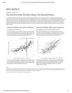 [removed]You Can Never Have Too Much Money, New Research Shows | Brookings Institution Infographic | April 29, 2013