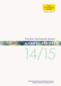 ANNUAL REPORTA The Bar Standards Board