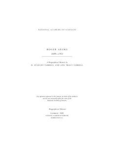 United States / Physical chemists / Guggenheim Fellows / William A. Noyes / Frank C. Whitmore / John Adams / James Bryant Conant / Farrington Daniels / Herbert S. Gutowsky / Roger Adams / Science / Adams family