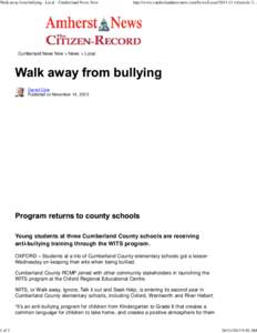 Walk away from bullying - Local - Cumberland News Now