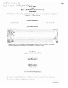 CMX Type C Swine Feed - Jowl abscesses