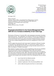 Microsoft Word - IFA Submission FMP amendment 2011 karri bole logs