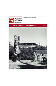 June 26-28, 2014 Victoria, British Columbia  39th Annual Conference Final Version