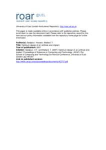 University of East London Institutional Repository: http://roar.uel.ac.uk This paper is made available online in accordance with publisher policies. Please scroll down to view the document itself. Please refer to the rep