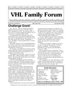 VHL Family Forum Volume 3, Number 4 ISSN[removed]December 1995