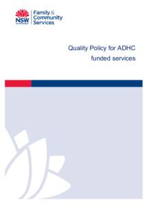 Quality management / Ageing /  Disability and Home Care NSW / Elderly care / Quality assurance