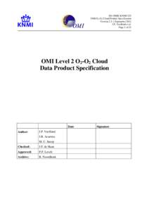 OMI O3 DOAS Level 2 Product Specification