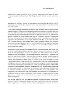 Paris le 3 juillet[removed]Intervention de J Vignon, président de l’ONPES, à l’occasion de la remise du 8eme rapport de l’ONPES à Madame Ségolène Neuville, secrétaire d’Etat chargée de la lutte contre la pau