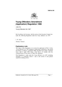 1998 No 205  New South Wales Young Offenders Amendment (Application) Regulation 1998