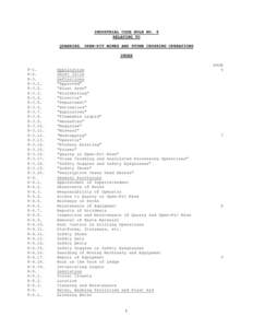 INDUSTRIAL CODE RULE NO. 8 RELATING TO QUARRIES, OPEN-PIT MINES AND STONE CRUSHING OPERATIONS INDEX  8-1.