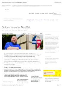 Golden future for ModCell - success story display page - innovateuk  Cookies on Corporate Site explained  ✔