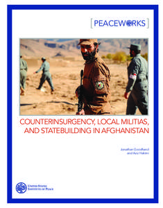 [ PEACEW  RKS [ COUNTERINSURGENCY, LOCAL MILITIAS, AND STATEBUILDING IN AFGHANISTAN