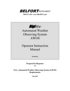 BELFORTINSTRUMENT  800­937­2353  www.DIGIWX.com DigiWx   ® 