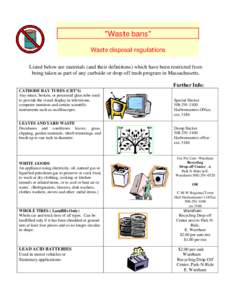 Recycling / Municipal solid waste / Waste / Pollution / Sustainability / Waste management / Wareham /  Massachusetts / Environment