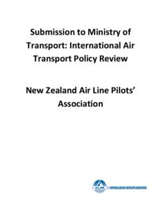 Submission to the Ministry of Transport: International Air Transport Policy Review