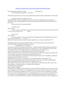 Southern Campaign American Revolution Pension Statements & Rosters Pension Application of John Lyon R66 Transcribed and annotated by C. Leon Harris VA Sea Service