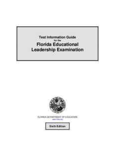 Test Information Guide for the Florida Educational Leadership Examination