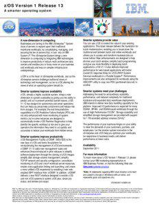 Z/OS / IBM System z / Java enterprise platform / Mainframe computer / IBM Parallel Sysplex / Logical partition / IBM zEnterprise System / IBM DB2 / Computing / Computer architecture / Concurrent computing