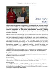 Microsoft Word - PhD Scholarship 2013 AnneMarie Sluijs