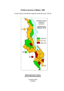 Profile of poverty in Malawi, 1998 Poverty analysis of the Malawi Integrated Household Survey, Individual poverty headcount by district