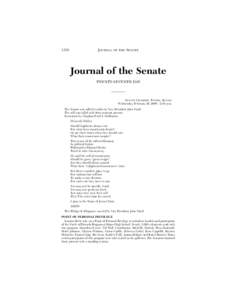 1318  JOURNAL OF THE SENATE Journal of the Senate TWENTY-SEVENTH DAY