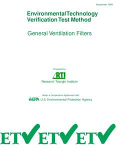 US EPA Environmental Technology Verification Test Method General Ventilation Filters