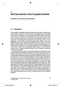 3  Soil Characteristics of the Everglades Peatland Christopher B. Craft and Curtis J. Richardson  3.1