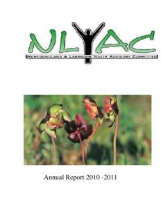 Annual Report[removed]  Annual Report[removed]Table of Contents This document was produced solely by the Youth Advisory Committee with