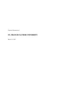 ST. FRANCIS XAVIER UNIVERSITY