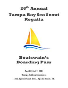 26th Annual Tampa Bay Sea Scout Regatta Boatswain’s Boarding Pass