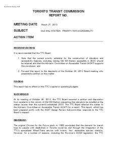 Form Revised: February[removed]TORONTO TRANSIT COMMISSION