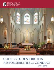 code of student rights, responsibilities and conduct[removed] TABLE OF CONTENTS PRESIDENT’S MESSAGE ................................................ 1