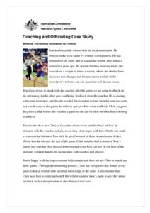 Microsoft Word - Developing Coaches and Officials - Best practice -Mentoring - professional dev't .doc