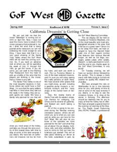 GoF West Spring, 2005 Gazette Volume 11, Issue 2