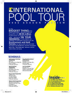 International Pool Tour / Efren Reyes / Thorsten Hohmann / Dennis Orcollo / Deno Andrews / Marlon Manalo / Jose Parica / Mika Immonen / Alex Pagulayan / Cue sports / Place of birth missing / Pool
