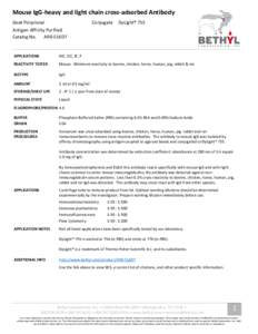 Mouse IgG-heavy and light chain cross-adsorbed Antibody Goat Polyclonal Conjugate  DyLight® 755