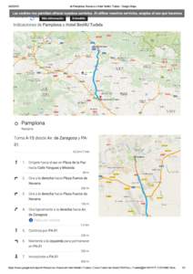 de Pamplona, Navarra a H...4U Tudela - Google Maps