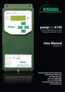 pumppro 6150 advanced liquid level sensor with integrated compressor module User Manual VERSION 1.23