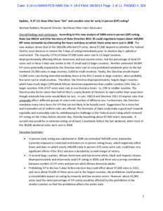 Case: 2:14-cv[removed]PCE-NMK Doc #: 18-4 Filed: [removed]Page: 1 of 11 PAGEID #: 329  Update, [removed]: Does Ohio have “fair” and sensible rules for early in-person (EIP) voting? Norman Robbins, Research Director, Nort