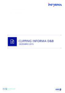 CLIPPING INFORMA D&B DEZEMBRO 2015 WORLDWIDE NETWORK  ÍNDICE − 2016−01−18