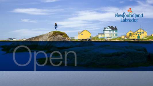 Open Government Initiative Public Engagement Session Gander-New-Wes-Valley Region September 8, 2014 Glovertown, NL
