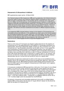 Nitrogen metabolism / Nitrosamine / Technology / Netherlands National Institute for Public Health and the Environment / Balloon / Condom / Exposure / Medicine / Chemistry / Garde manger