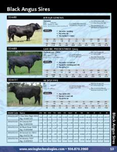 2012 Beef Sires Catalog - Sexing Technologies