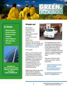 In focus: •	Embracing the Electric Vehicle •	Environmental Register •	Fresh Potpourri