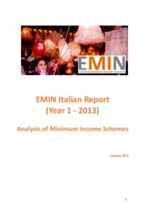 EMIN Italian Report (Year[removed]Analysis of Minimum Income Schemes January 2014