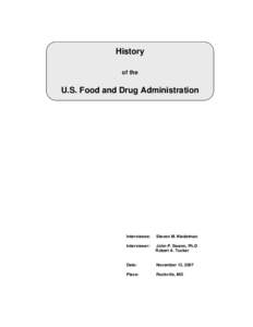FDA Oral History Interview, Neidelman