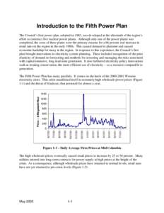Introduction to the 5th Power Plan